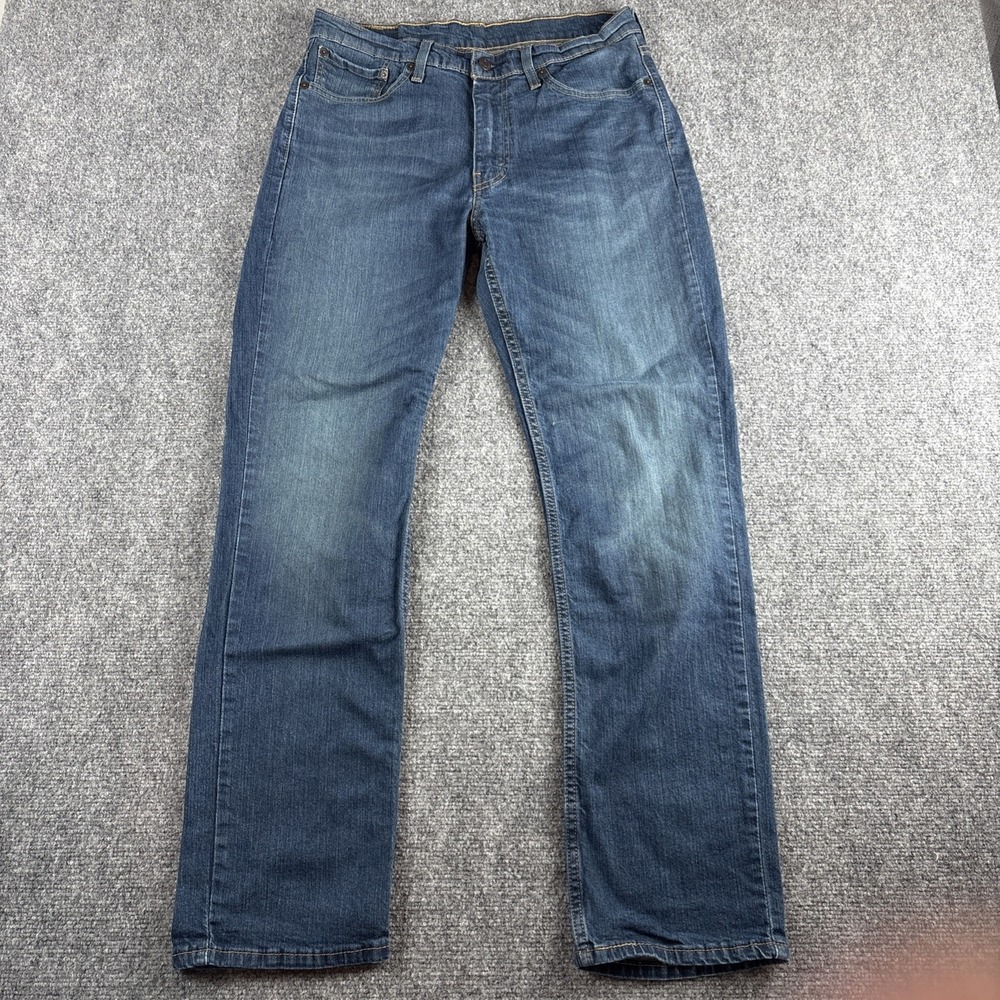 Levi's 514 Straight Fit Jeans Men's 33x32 Midnight Blue Wash Denim